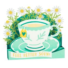 Chamomile Tea Cup Card - 3D Sympathy Box Card