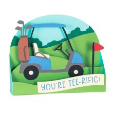 Golf Cart Card - 3D Golfing Box Card