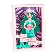 Mermaid Birthday Card - 3D Birthday Box Card