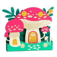 Mushroom House Card - 3D Box Card
