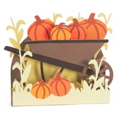 Pumpkin Patch Wheelbarrow Card - 3D Box Card