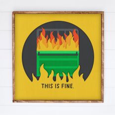 Dumpster Fire Shadow Box - 3D Funny Shadowbox