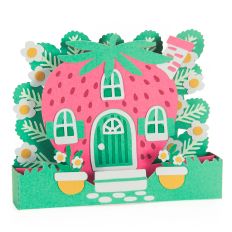 Strawberry House Card - 3D Box Card
