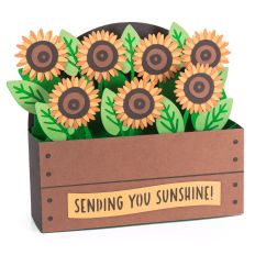 Sunflower Garden Bed Card - 3D Box Card