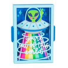 UFO Spaceship Card - 3D Box Card