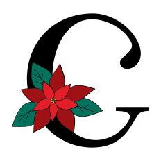 G Poinsettia Monogram