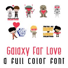 Galaxy Far Love Full Color Font
