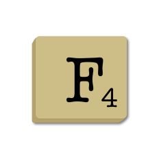 Letter F - Alphabet Tile, Word Game Letters, Monogram Wood Tiles