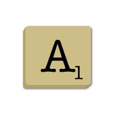 Letter A - Alphabet Tiles, Word Game Inspired Letters, Monogram Wood Tiles