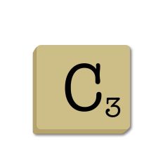 Letter C - Alphabet Tile, Word Game Letters, Monogram Wood Tiles