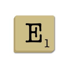 Letter E - Alphabet Tile, Word Game Letters, Monogram Wood Tiles