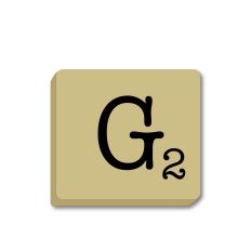 Letter G - Alphabet Tile, Word Game Letters, Monogram Wood Tiles