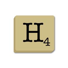 Letter H, Alphabet Tile, Word Game Letters, Monogram Wood Tiles