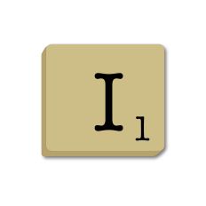 Letter I, Alphabet Tile, Word Game Letters, Monogram Wood Tiles