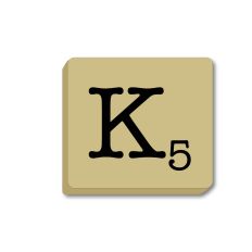 Letter K - Alphabet Tile, Word Game Letters, Monogram Wood Tiles