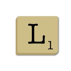 Letter L - Alphabet Tile, Word Game Letters, Monogram Wood Tiles