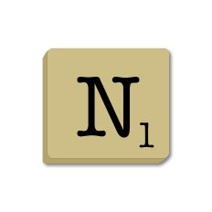 Letter N - Alphabet Tile, Word Game Letters, Monogram Wood Tiles