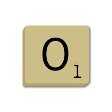 Letter O - Alphabet Tile, Word Game Letters, Monogram Wood Tiles