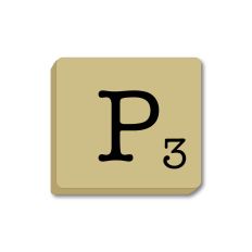 Letter P - Alphabet Tile, Word Game Letters, Monogram Wood Tiles