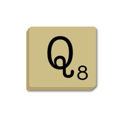 Letter Q - Alphabet Tile, Word Game Letters, Monogram Wood Tiles