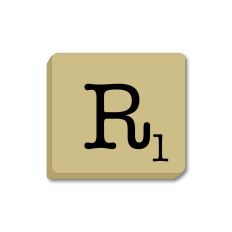 Letter R - Alphabet Tile, Word Game Letters, Monogram Wood Tiles