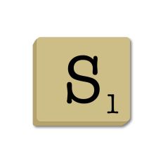 Letter S - Alphabet Tile, Word Game Letters, Monogram Wood Tiles