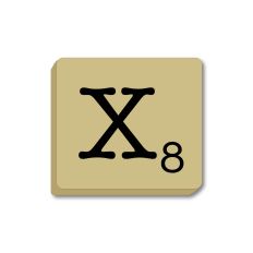 Letter X - Alphabet Tile, Word Game Letters, Monogram Wood Tiles