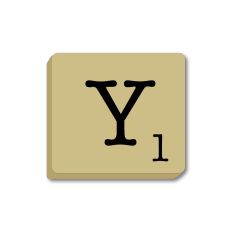 Letter Y  - Alphabet Tile, Word Game Letters, Monogram Wood Tiles