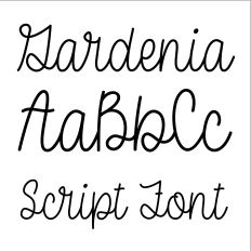 Gardenia script font