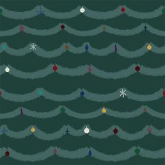 Christmas Tree Garland with Ornaments