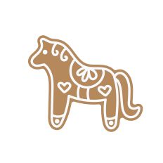 Christmas Gingerbread Horse - Scandinavian/Nordic Style