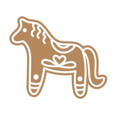 Christmas Gingerbread Horse with Nordic/Scandinavian Style