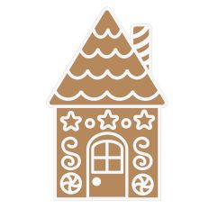 Cute Gingerbread House with Icing Decorations