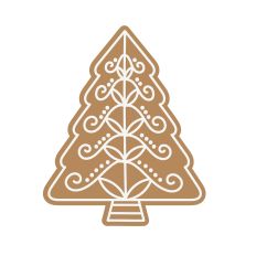Gingerbread Christmas Tree - Scandinavian Nordic Inspired