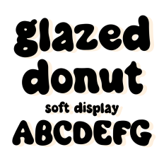 BFC Glazed Donuts Soft Retro Bubble Font