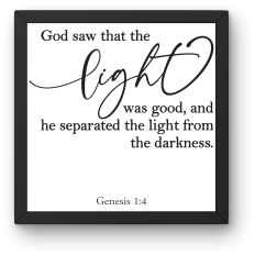 Genesis 1:4 – God Saw the Light Was Good | Scripture SVG