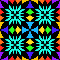 Geometric squares pattern paper - blue