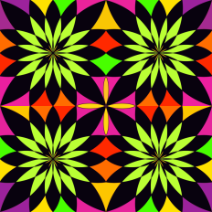 Geometric squares pattern paper - green