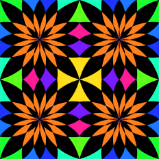 Geometric squares pattern paper - orange