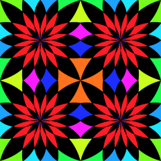 Geometric squares pattern paper - red