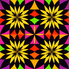 Geometric squares pattern paper - yellow