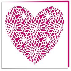 Gerbera Daisy Heart Card