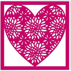 Gerbera Daisy Heart Card