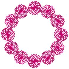 Gerbera Daisy Flower Wreath Garland Circle Frame