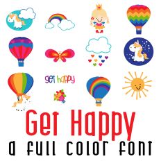 Get Happy Full Color Font