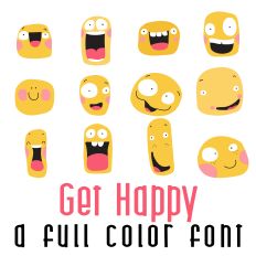 Get Happy Full Color Font