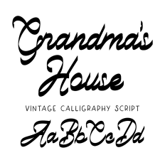 BFC Grandma's House Vintage Calligraphy Script Font