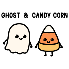 Ghost and Candy Corn