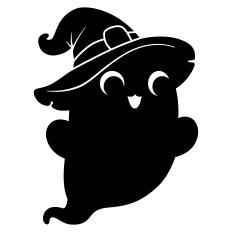 Ghost Witch Cat Silhouette