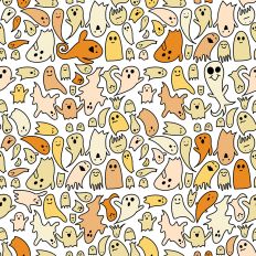 Ghost Pattern - Orange, Yellow, White